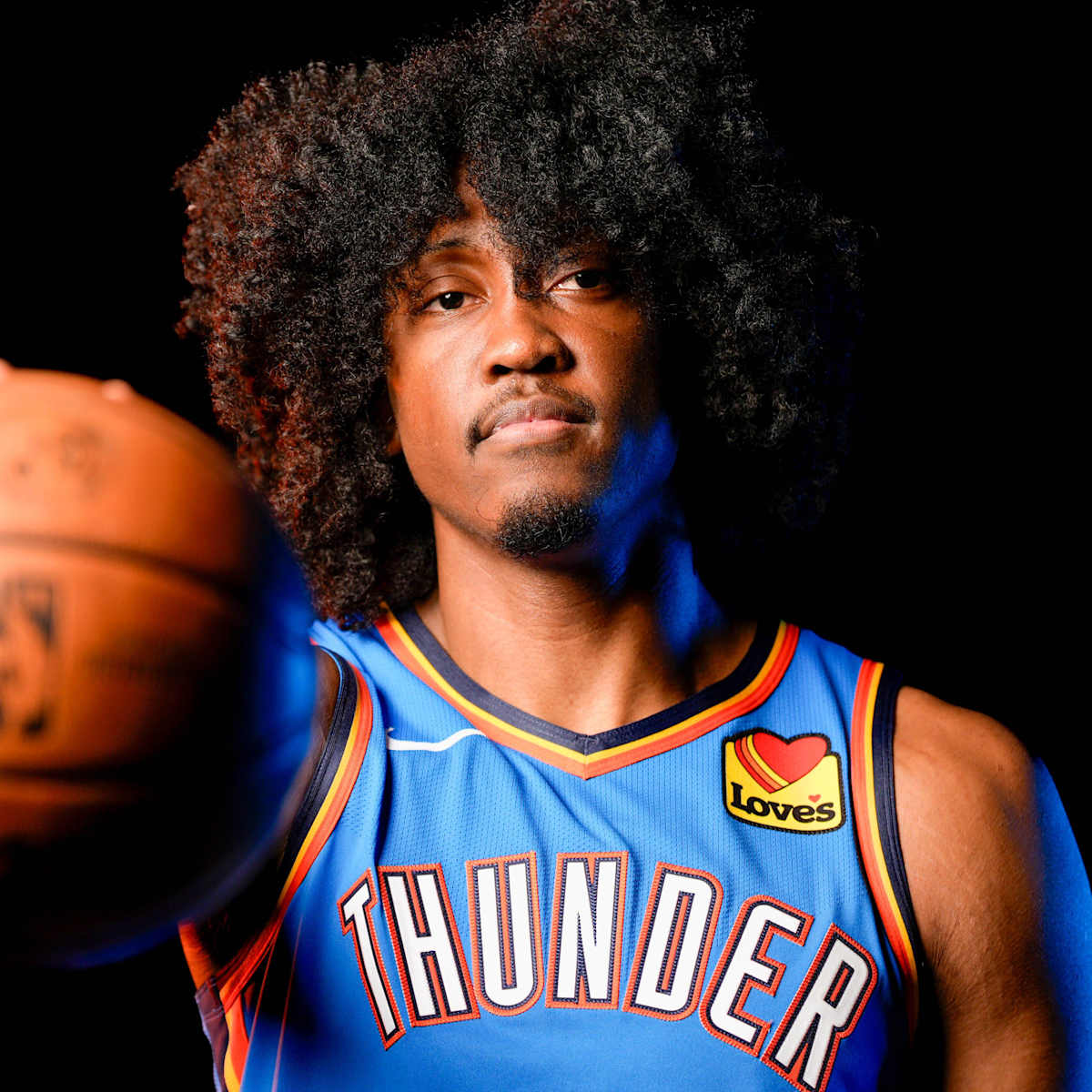 Jalen Williams is pictured during the Thunder media day at the Paycom Center in Oklahoma City, on Monday, Sept. 30, 2024. / NATHAN J. FISH/THE OKLAHOMAN / USA TODAY NETWORK via Imagn Images