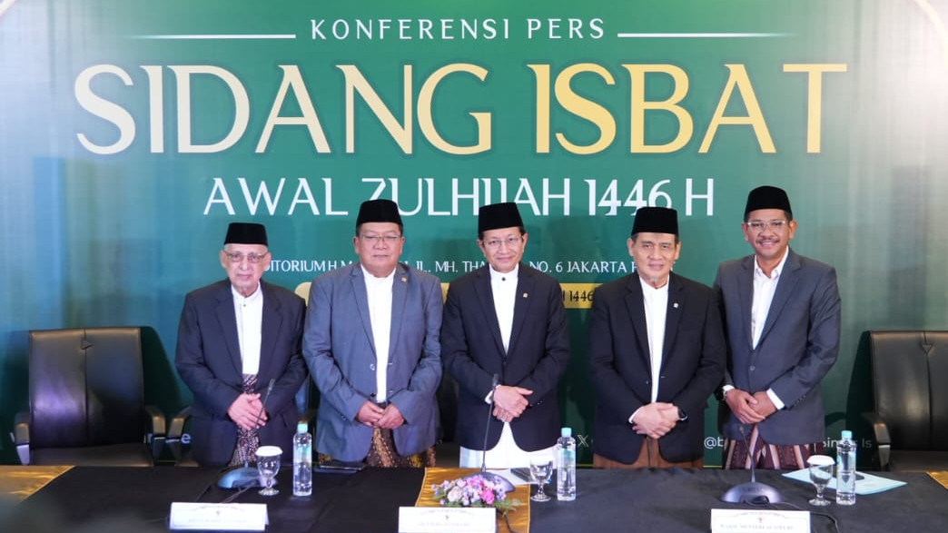 Konperensi Pers Sidang Isbat 1 Zulhijah 1446 H. (kemenag)