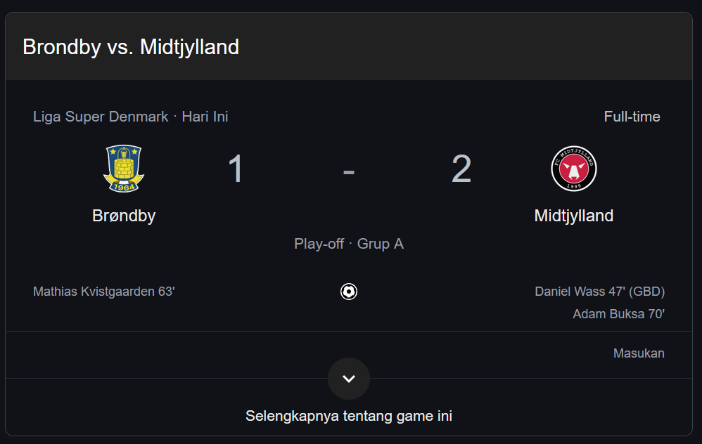 Midtjylland vs Brøndby (google)