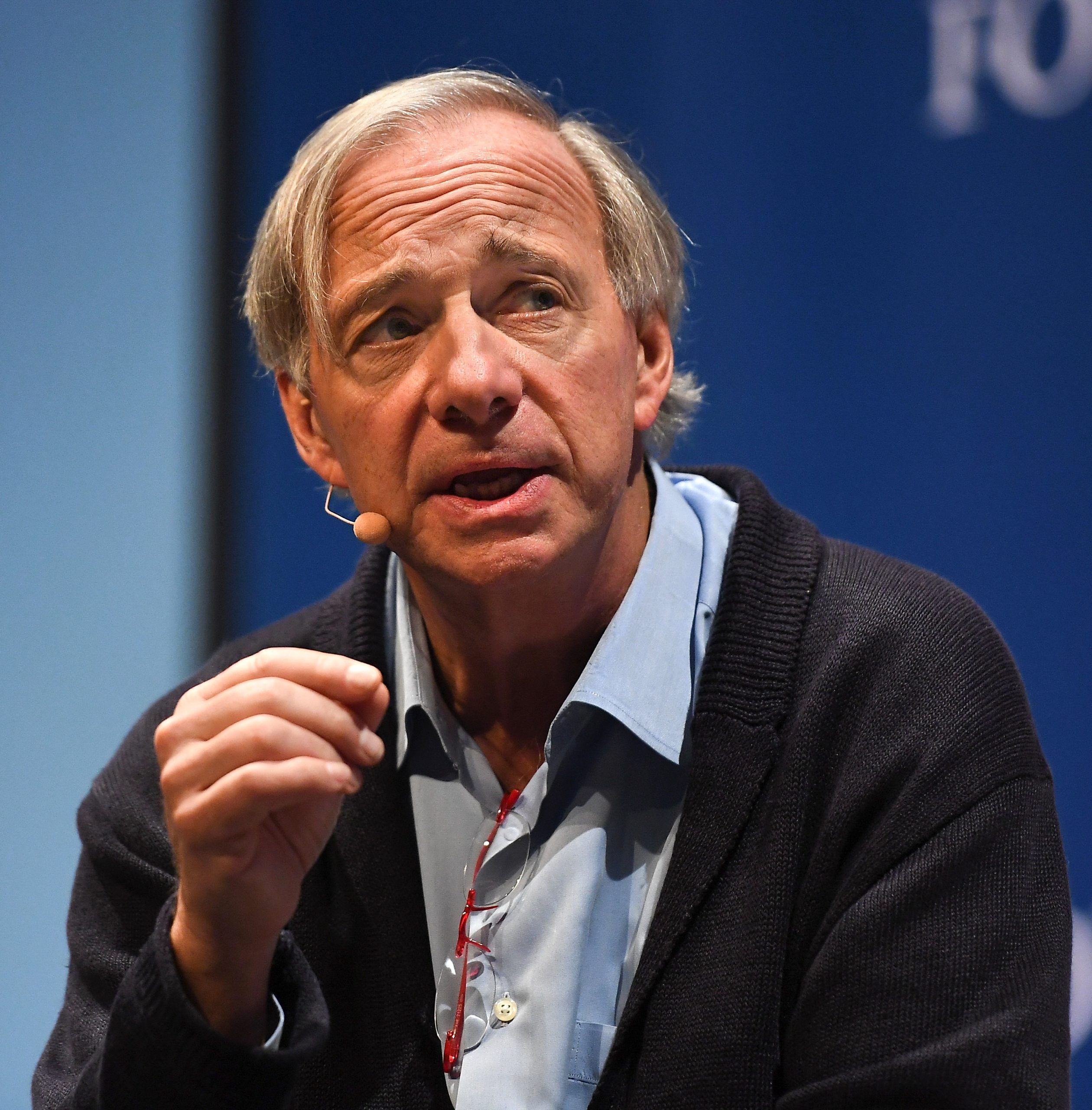 7 November 2018; Ray Dalio, Founder, Co-Chief Investment Officer &amp; Co-Chairman, Bridgewater Associates on the Forum Stage during day two of Web Summit 2018 at the Altice Arena in Lisbon, Portugal. Photo by Harry Murphy/Web Summit via Sportsfile