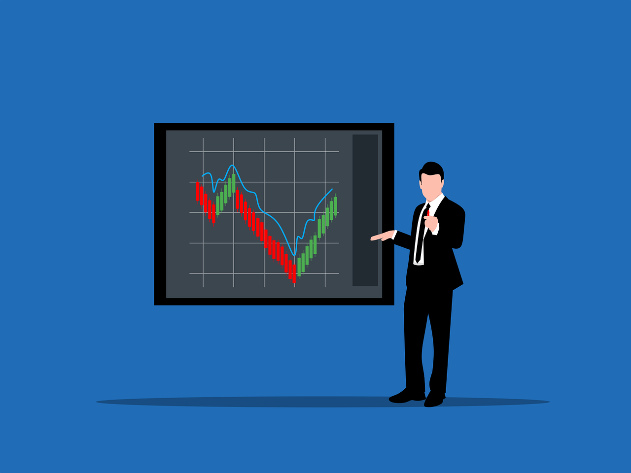 Ilustrasi grafik naik turun dalam ekonomi bisnis. (pixabay/mohamedhassan)
